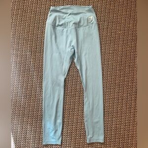 Gymshark training 7/8 leggings light blue